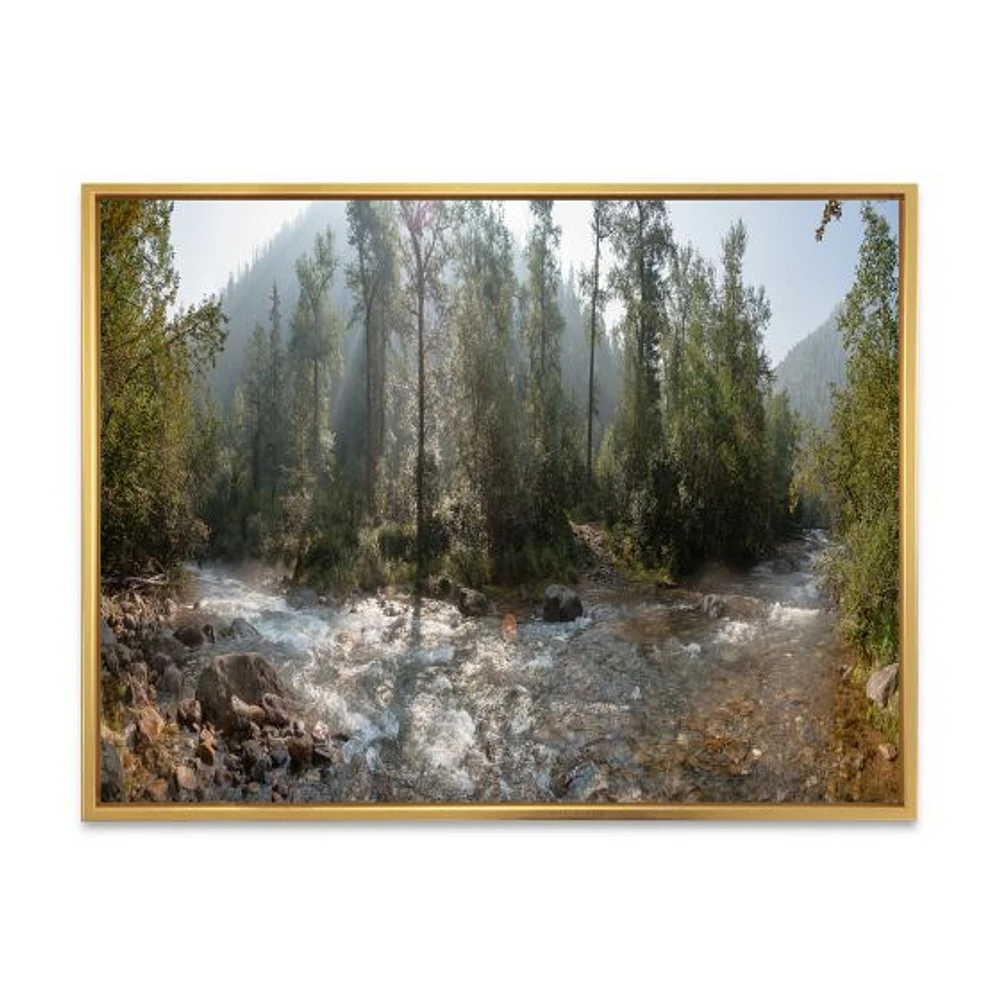 Mountain River Panorama  Wall Art
