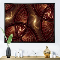Toile « Brown Symmetrical Fractal Pattern »