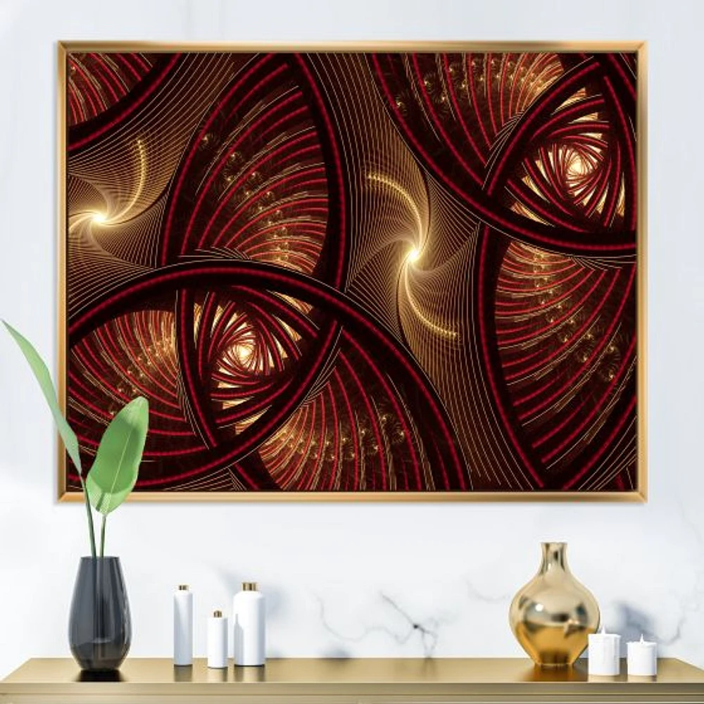 Toile « Brown Symmetrical Fractal Pattern »