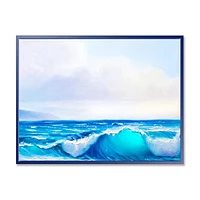 Seascape with Sunlight Catching A Wave  Wall Art