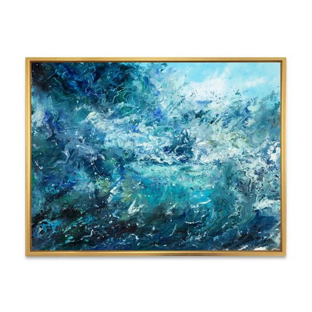 Wild Blue Ocean Waves V  Wall Art