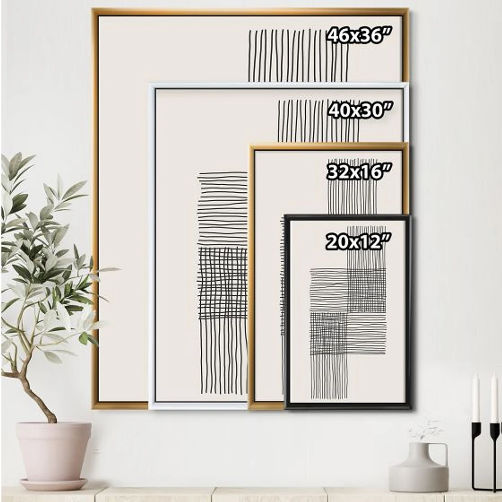 Minimal Geometric Compostions of Elementary Forms XIX  Wall Art