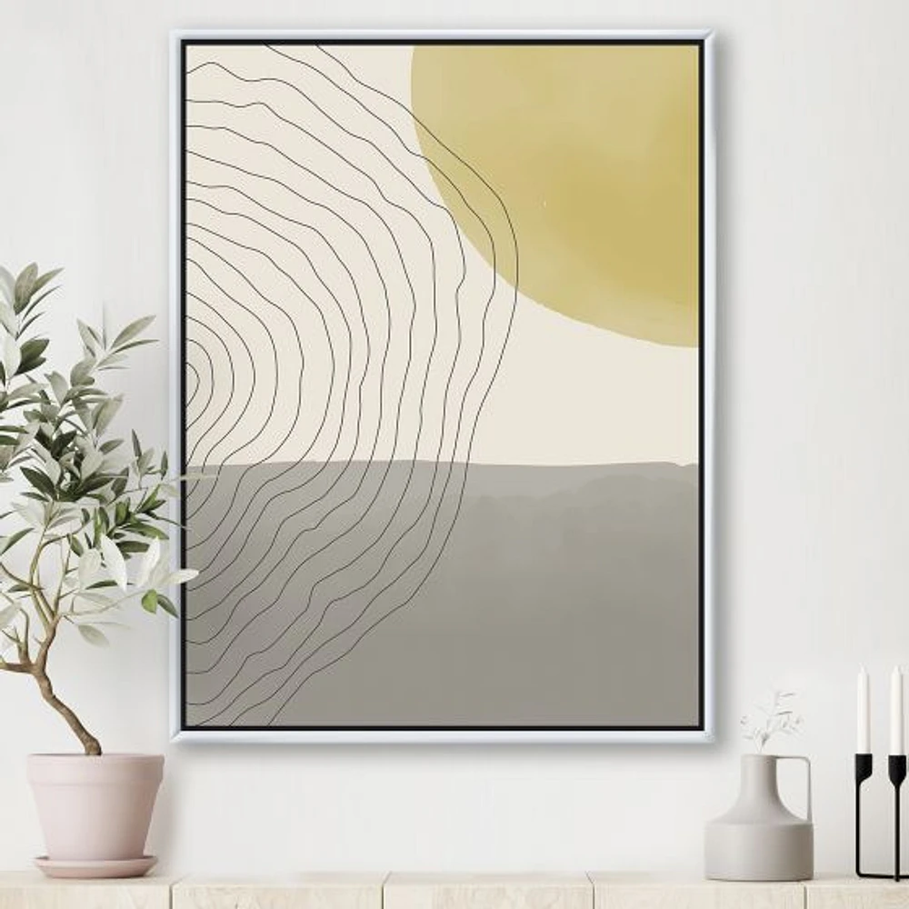 Minimal Geometric Compostions of Elementary Forms XXXIV  Wall Art