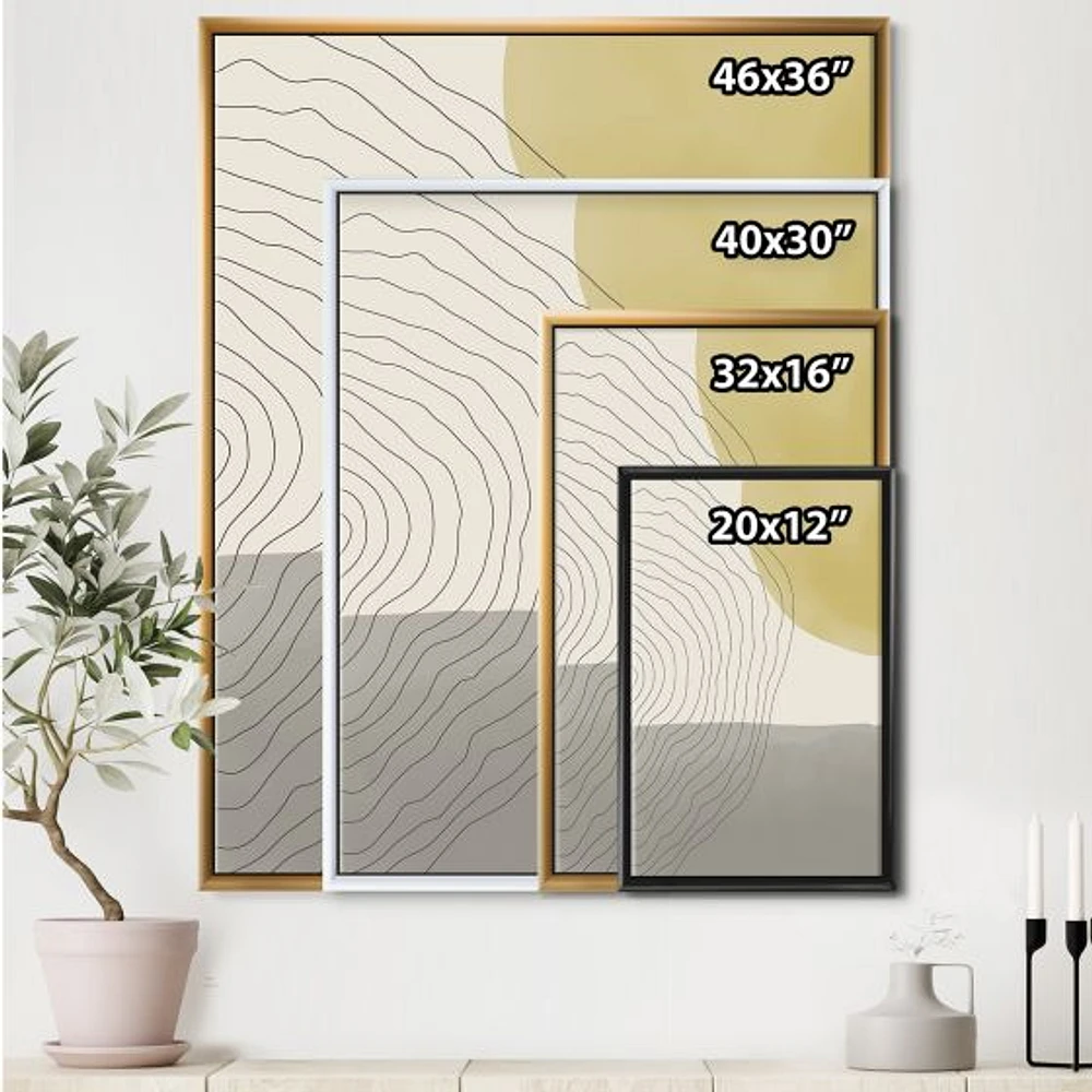 Minimal Geometric Compostions of Elementary Forms XXXIV  Wall Art