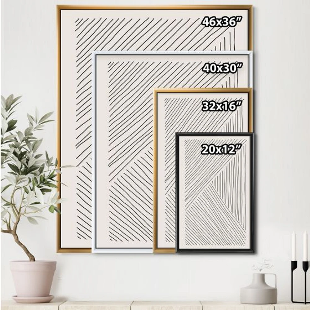 Minimal Geometrical Lines II  Wall Art