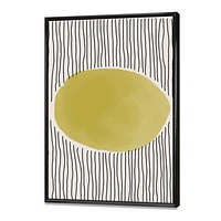 Minimal Geometric Lines and Circle IX  Canvas Wall Art Print