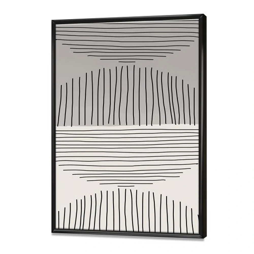 Minimal Geometric Lines and Circle IX  Wall Art