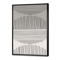 Minimal Geometric Lines and Circle IX  Wall Art