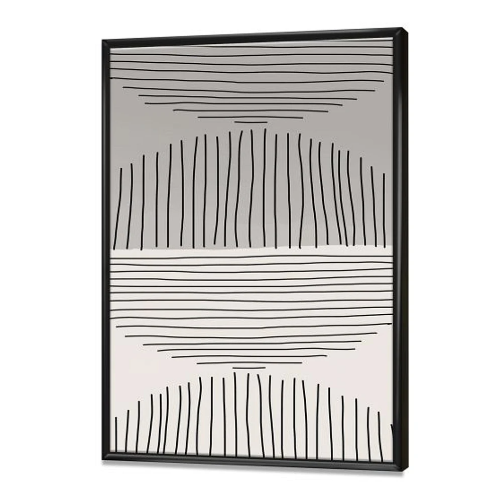 Minimal Geometric Lines and Circle IX  Wall Art
