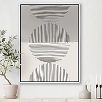 Minimal Geometric Lines and Circle IX  Wall Art