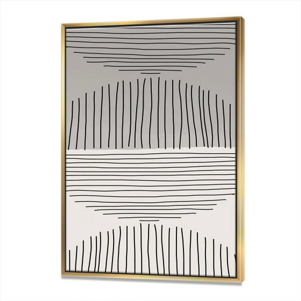 Minimal Geometric Lines and Circle IX  Wall Art