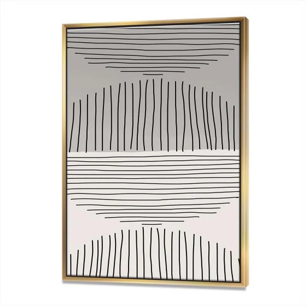 Minimal Geometric Lines and Circle IX  Wall Art