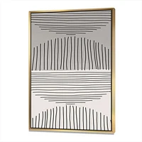 Minimal Geometric Lines and Circle IX  Wall Art