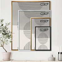 Minimal Geometric Lines and Circle IX  Wall Art