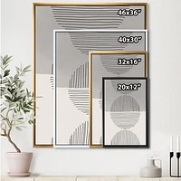 Minimal Geometric Lines and Circle IX  Wall Art