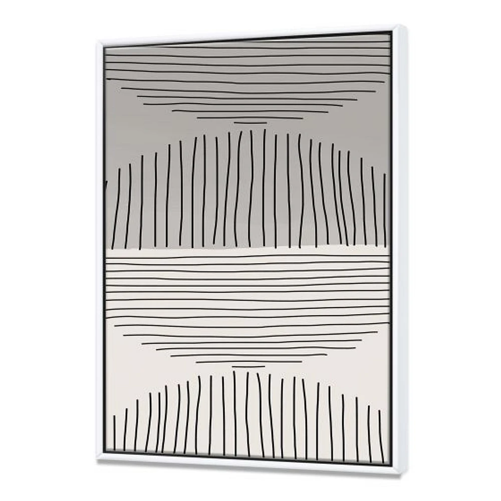 Minimal Geometric Lines and Circle IX  Wall Art