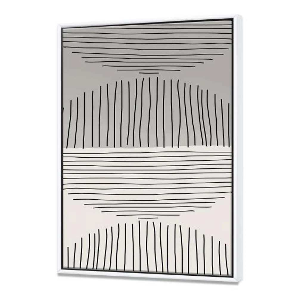 Minimal Geometric Lines and Circle IX  Wall Art