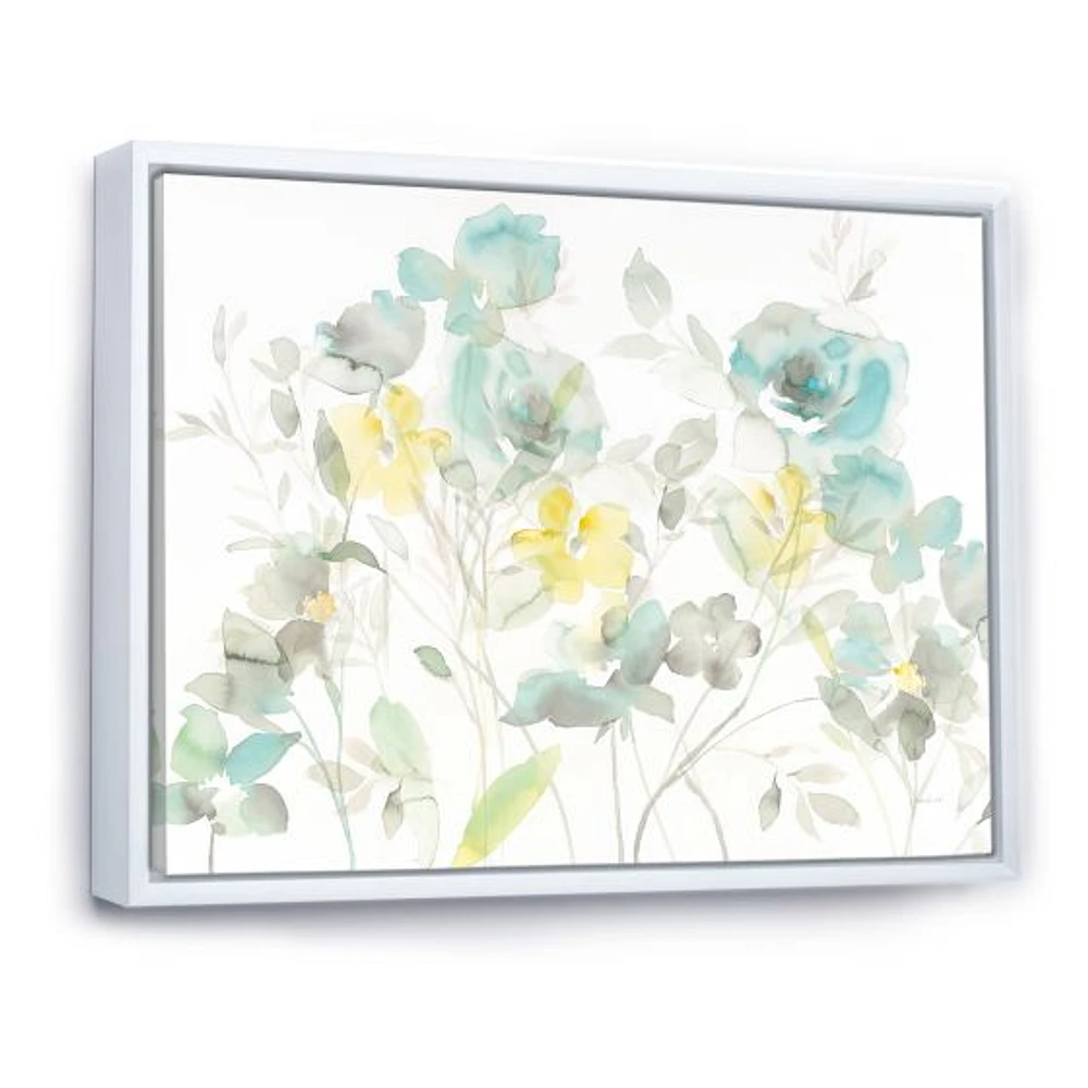 Aqua Rose Natural Element  Canvas Wall Art