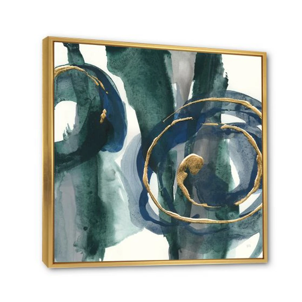 Indigo and Gold III  Canvas Wall Art Print