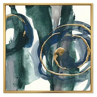 Indigo and Gold III  Canvas Wall Art Print