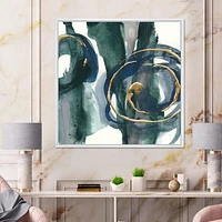 Indigo and Gold III  Canvas Wall Art Print