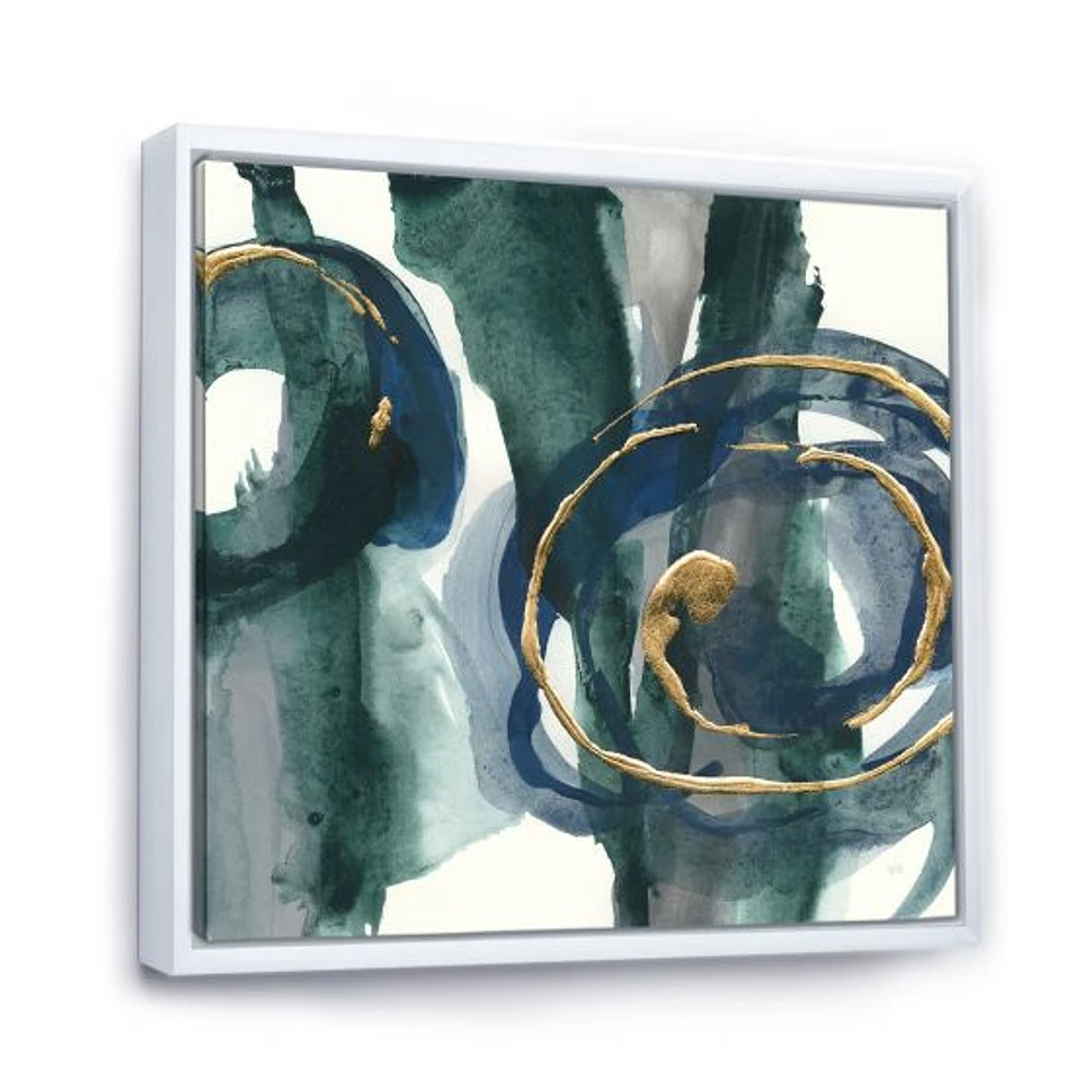Indigo and Gold III  Canvas Wall Art Print