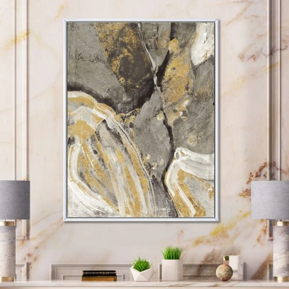 Glam Phoenix Neutral Canvas Wall Art