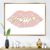 Fashion Glam Lips on Gold II  Wall Art