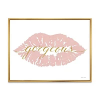 Fashion Glam Lips on Gold II  Wall Art