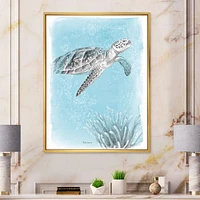 Coastal Sea Life I Turtle sketches  Wall Art