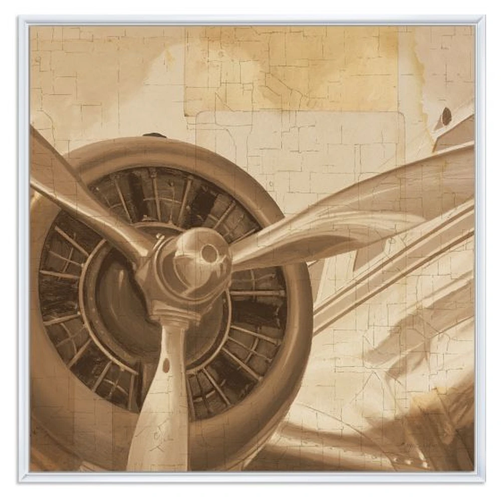Retro Airplanes Sepia  Wall Art