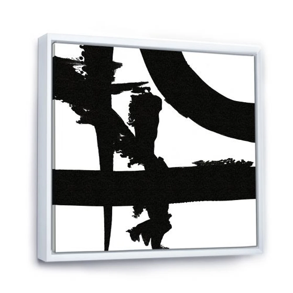 Black and White Crossing Paths I Canvas