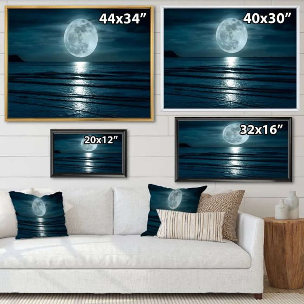 Super Moon Over The Sea I  Wall Art