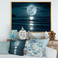 Super Moon Over The Sea I  Wall Art