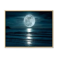 Super Moon Over The Sea I  Wall Art