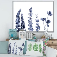 Navy Blue Eucalyptus I Wall Art