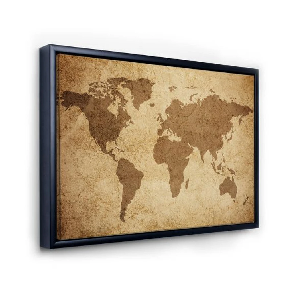 Ancient Map of The World V Canvas Wall Art
