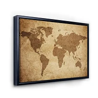 Ancient Map of The World V Canvas Wall Art