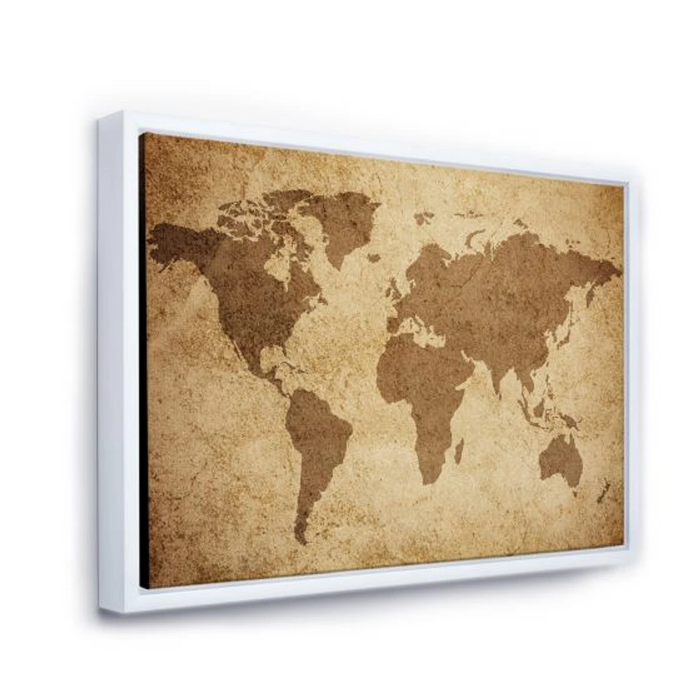 Ancient Map of The World V Canvas Wall Art
