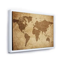 Ancient Map of The World V Canvas Wall Art