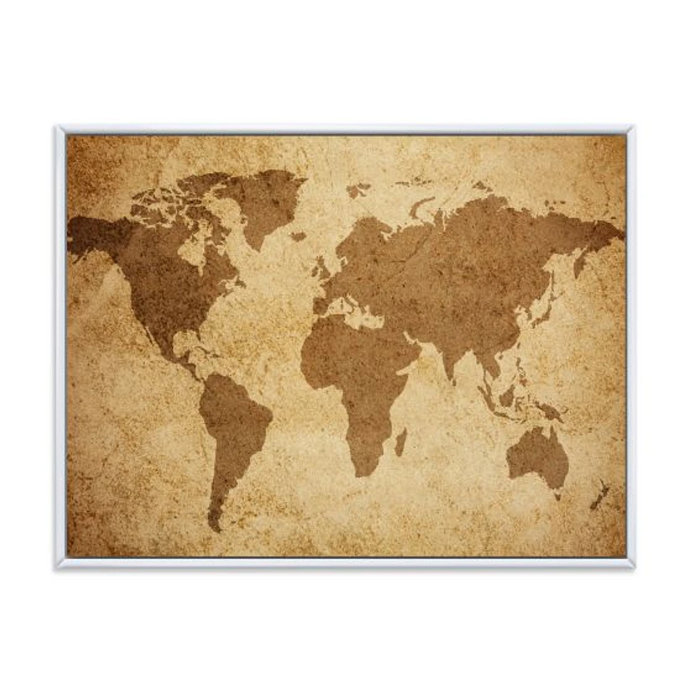 Ancient Map of The World V Canvas Wall Art