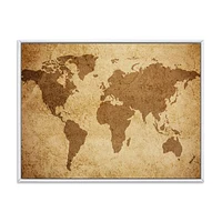 Ancient Map of The World V Canvas Wall Art