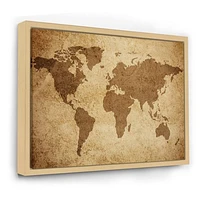 Ancient Map of The World V Canvas Wall Art