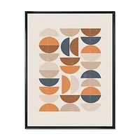 Abstract Sun and Moon S Blue Orange  Wall Art