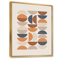 Abstract Sun and Moon S Blue Orange  Wall Art