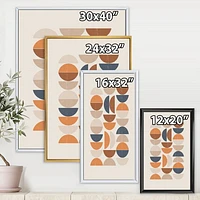 Abstract Sun and Moon S Blue Orange  Wall Art