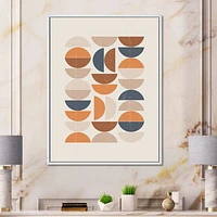 Abstract Sun and Moon S Blue Orange  Wall Art