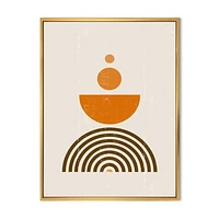 Abstract Rainbow Sun and Moon Earth Tones V  Wall Art