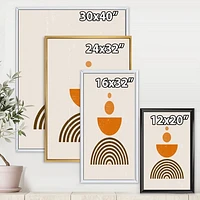 Abstract Rainbow Sun and Moon Earth Tones V  Wall Art