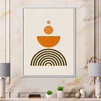 Abstract Rainbow Sun and Moon Earth Tones V  Wall Art